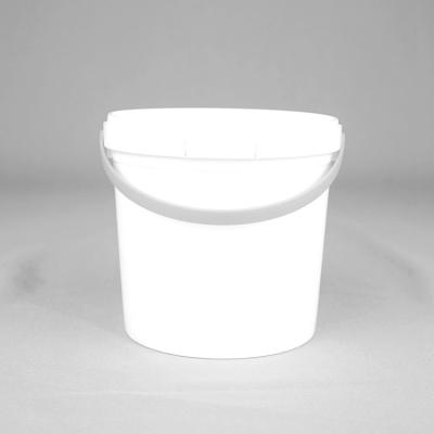 China 1L 33oz Empty Greek Yogurt Bucket Plastic Bucket With Screw On Lid for sale