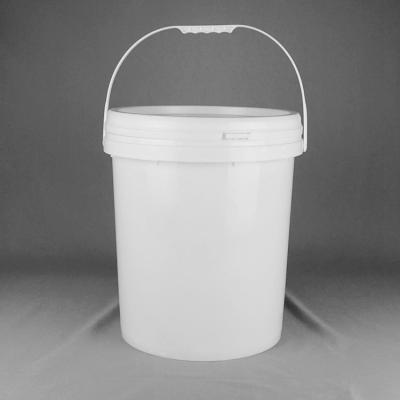 China 25 Litre Plastic Wrap Bucket For Paint With Lid And Handle for sale