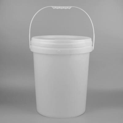 China Food Grade White 20l Bucket 5 Gallon Bucket With Lid And Handle for sale