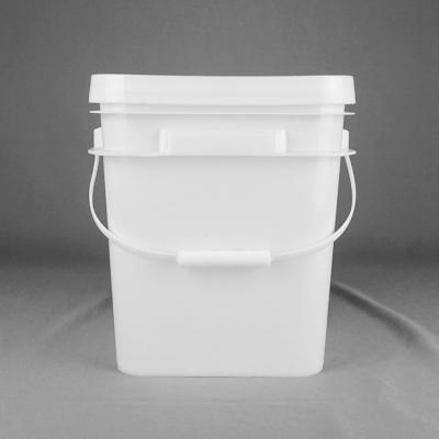 China 20L Plastic Bucket With Lid Food Grade Bucket Plastic Pail Paint Bucket for sale