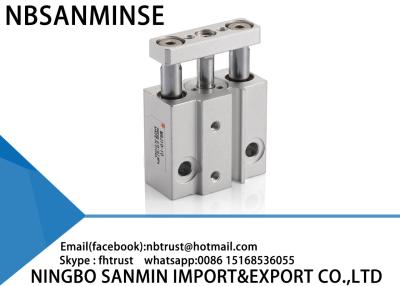 China Double Acting Miniature Guided Pneumatic Cylinder 50 - 500 mm / s Piston Speed for sale