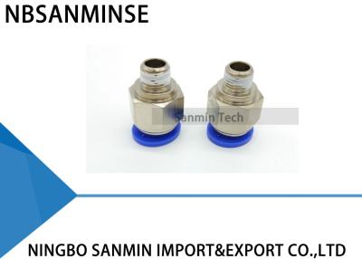 China PC Tube Pneumatic Push In Pneumatic Air Male Straight Fitting Plastic Connector Sanmin for sale