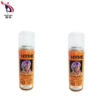 China pintura de espray no tóxica del brillo 85g para el pelo, laca para el pelo multicolora Halloween del brillo en venta