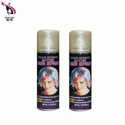 China Harmless 3oz Hair Shimmer Spray , Height 128mm Silver Body Glitter Spray for sale