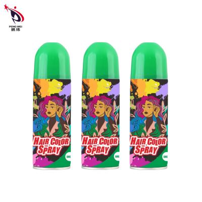 China OEM Hair Color Sprays 250ml Tinplate Can Free Of Toxin Instant Temporary Green for sale