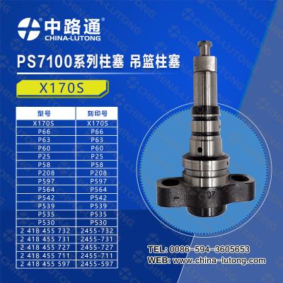 China High quality X170S PS7100 Type Plunger plunger and barrel in fuel injection pump for sale