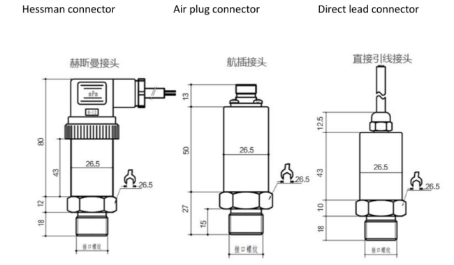 Industrial Air Gas micro vacuum negative liquid pressure sensor transducer