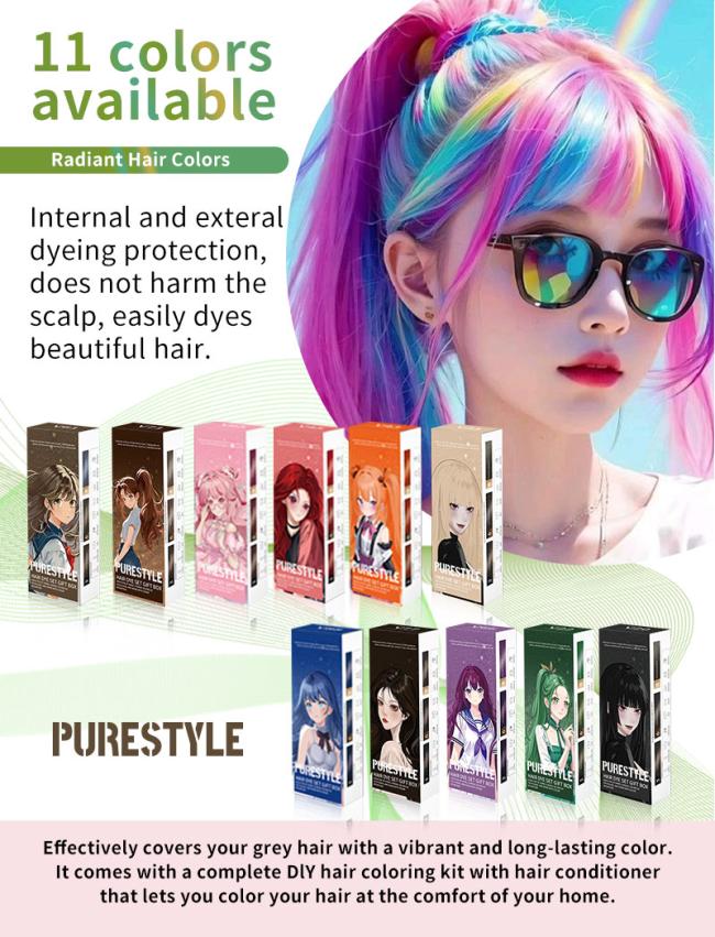 PureStyle hair dye application example