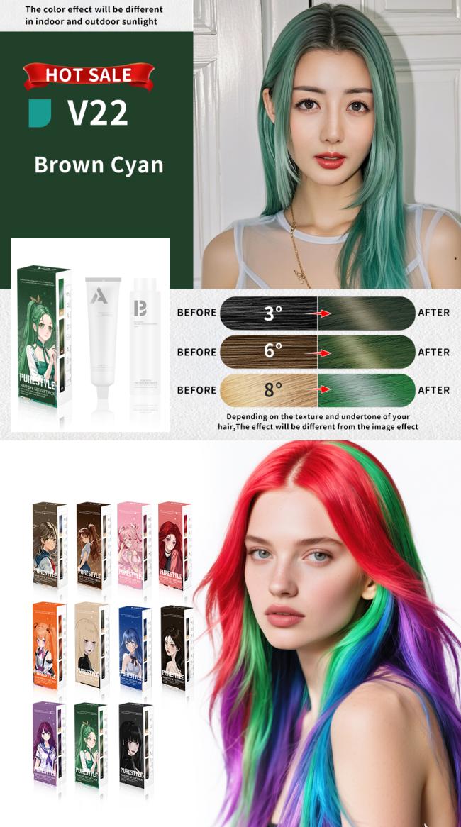 PureStyle hair dye product display