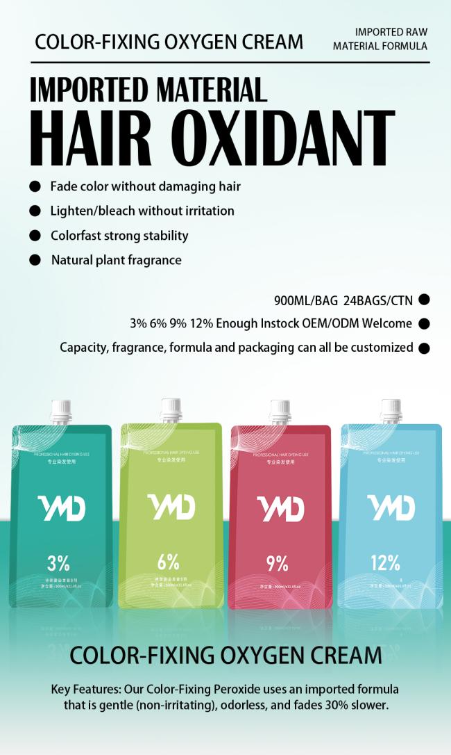 Complete hair color cream product line