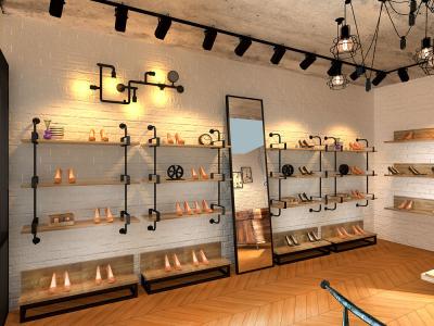 中国 粒状の木の靴の表示棚の壁掛けの靴の棚のさまざまな色 販売のため