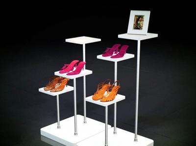 中国 靴のための正方形/丸型の店の表示棚に置く白い色は袋に入れます 販売のため