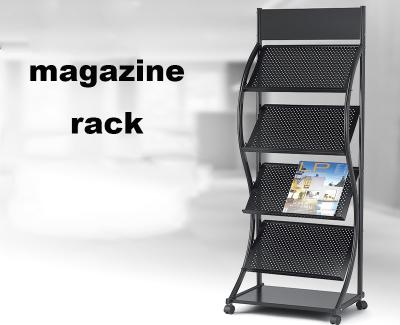 China Brochure Magazine Display Shelf , Portable Brochure Display Stands With Logo Design for sale