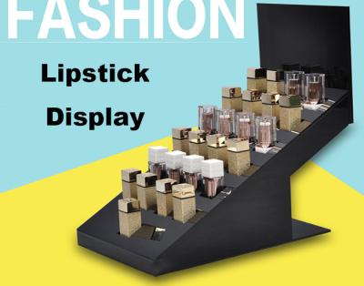 China High End Retail Cosmetic Display Cases Lipstick Display Stand Eco Friendly Material for sale