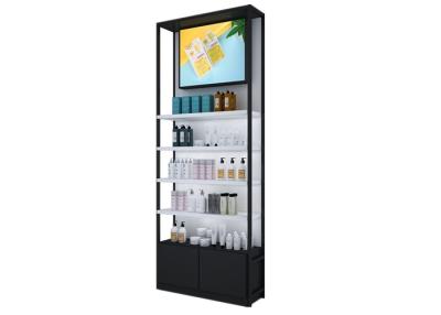 China Perfume Store Interior Design Cosmetic Display Shelves Double Sided Column Design for sale