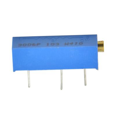 China Blue Color Multi Turn Potentiometer / 3006P Cermet Trimmer Potentiometers for sale