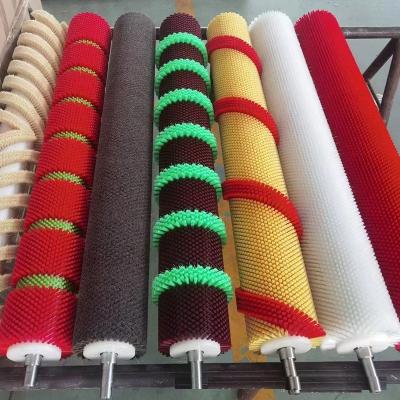 China Máquina de limpieza de rodillos de cepillo de pulido, rodillos de cepillo de nylon para plantar cabello en venta