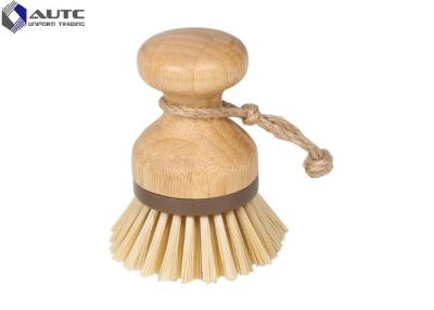 China Natural Bamboo Housekeeping Brushes For Pot Sink Kitchen Cleaning Scrubber for sale