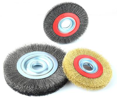 Chine Brosse sertie par replis polie de roue de fil de brosse de nettoyage de roue du fil SS304 des fils 0.15mm pour l'ébavurage à vendre