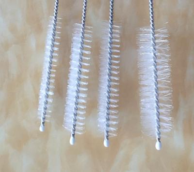 China Multifunction 10 Pcs Small Nylon Test Tube Bottle Stainless Steel Straw Cleaning Brush for sale