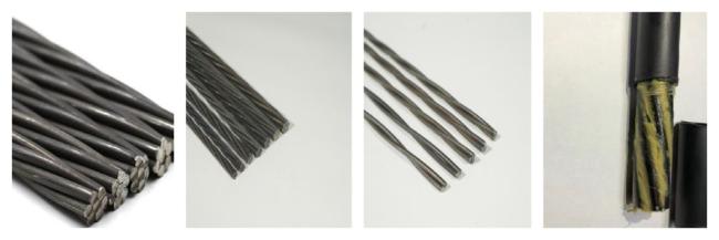 3/7/19 Steel Wire Unbonded PC Strand/ASTM A416/15.24mm/12.7mm/BS5896/Low Relaxation/