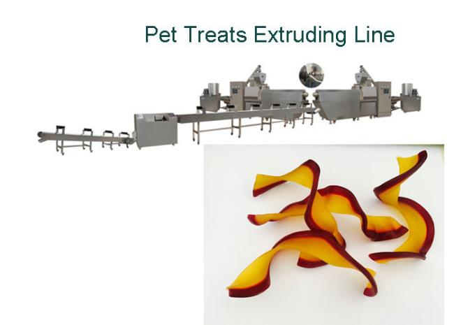 Twin Color Twisted Shape Pet Chewing Gum/Dog Snacks Production Line