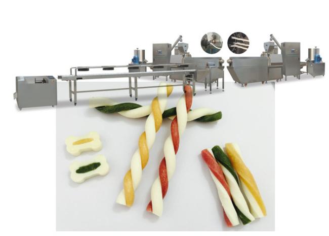 Double Colored Dog Snacks/Twisted Pet Chewing Food Making Machine