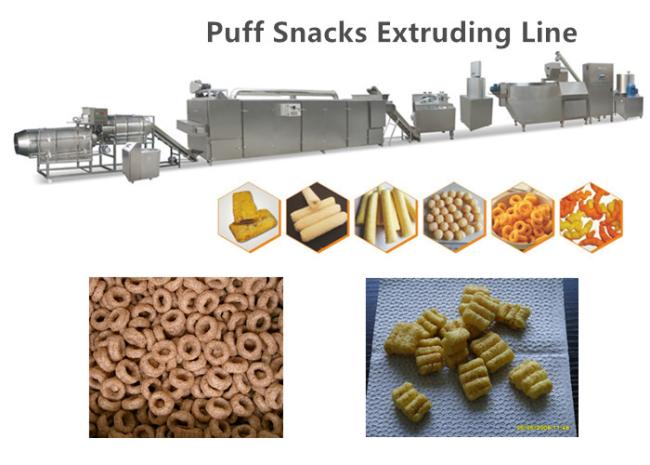 120-500kg/h Puff Snack Extruding Food Corn Puff Snacks Making Line