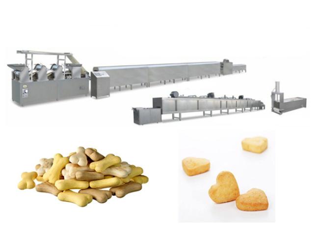 Stainless Steel Material Single/Double Color Pet Biscuit Making Dog Snacks Processing Line