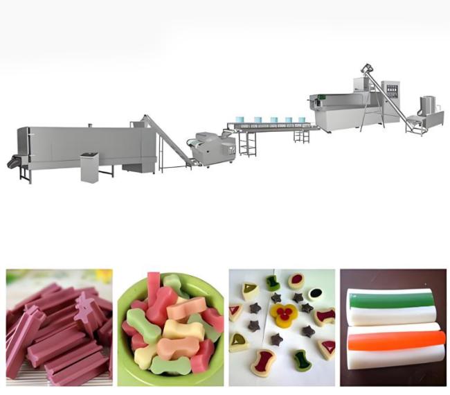 Dental Care Twisted Pet Treat Dog Food Extruder Machine