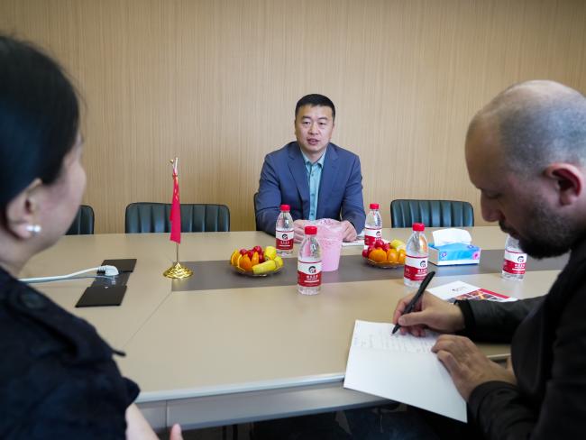 Customer visiting our production facility