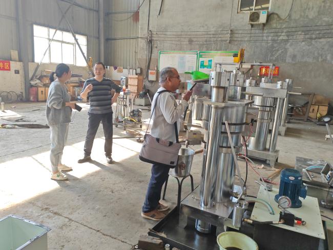 Customer inspecting our machinery