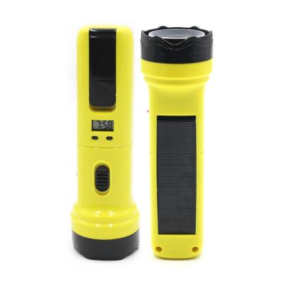 China Portable Outdoor Rechargeable Solar Energy Led Mini Torch Light With Solar Panel for sale