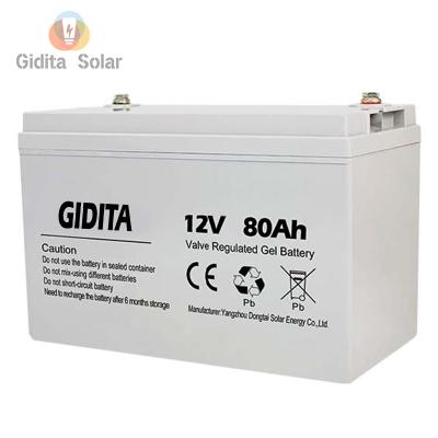 China Long Service Life 12V 80ah Lead Acid Gel Battery GS006 high safety for sale
