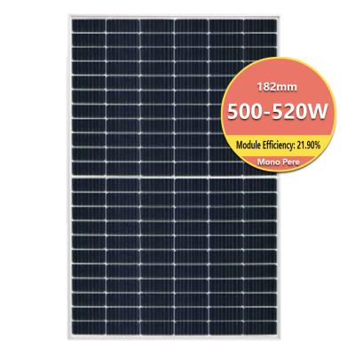 China High Quality and Efficiency Half-Cell Monocrystalline Solar Panel 500W 510W 520W for sale