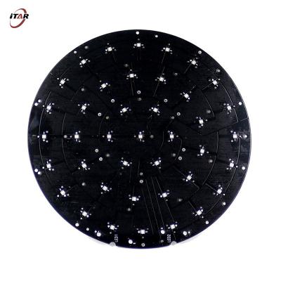 China Black Round LED Metal PCB 408mm 3.0 Thermal Coefficient 1020W for sale