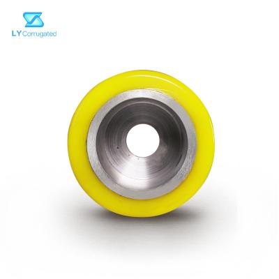 China ODM acanalado amarillo Accepatable de la rueda del poliuretano de los recambios de la máquina en venta