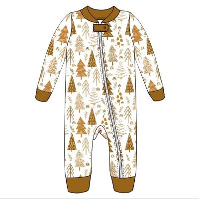 China 2023 Christmas tree printing baby infant romper bodysuit baby christmas clothes set for sale