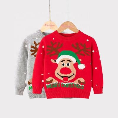 China Kids Baby Boys Pullover Sweaters Baby Boy Long Sleeve Christmas Cartoon Knit Children's Christmas Sweaters for sale