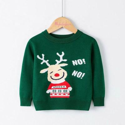 China Wholesale Winter Boys Pullovers Elk Snowflake ugly Christmas Sweater For Kids baby Christmas clothes for sale