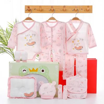 China 2023 new design custom Cotton 12pcs baby gift set Newborn sleepwear Gift box 100% Cotton baby clothes set for 0-6Months for sale