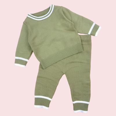 China Bebek Giyim Setleri Infant Organic Cotton Knit Newborn Toddler New Born Boy Clothes Baby Clothing Sets for sale