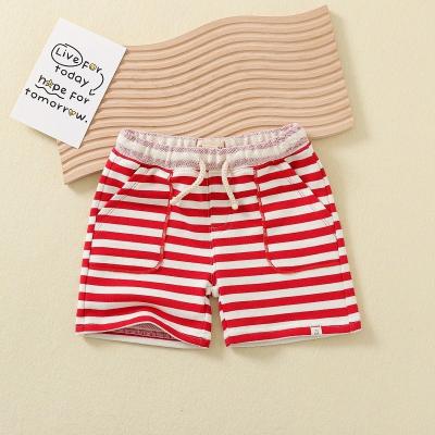 China Hot Sale Baby Clothing Shorts Drawing Pant Solid Color 100% Cotton Summer OEM Service Unisex Straight Knitted Plain Dyed for sale