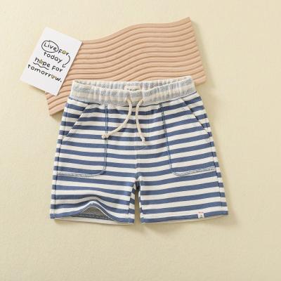 China Basic cotton fabric plain clothing manufacturers custom half pants elastic waist shorts for baby boy for sale