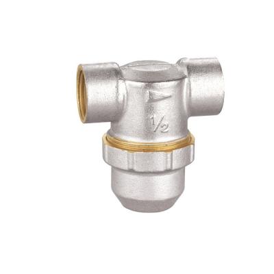 China Customized Brass Filter Valve Sand Blast / Nickel Plated FT1004 For Water Filter for sale