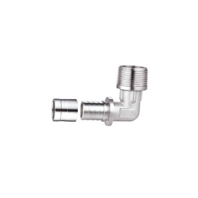 China Water Pipe Brass Female Elbow 16mm 20mm 25mm Axial Press Fitting for sale