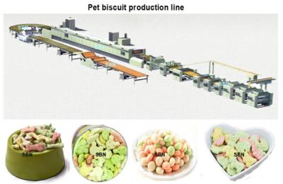 China Máquina durable de la transformación de los alimentos de la galleta del animal doméstico de la galleta del gato/de perro con el horno de túnel en venta