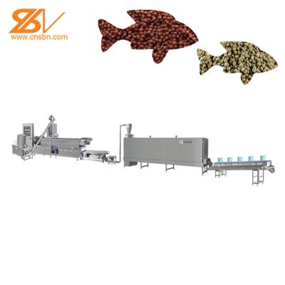 Chine Double chaîne de production de granule d'alimentation des animaux d'extrudeuse d'alimentation de poissons de la vis 160kg/hr à vendre