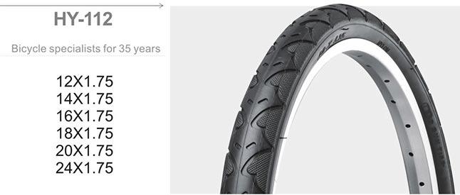 12-24inch rubber and black 18x1.75 20x1.75 tires for children and city bike