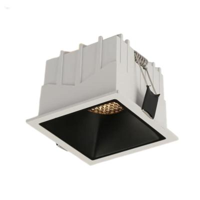 China Square Black Recessed Spotlights 7W 3 Inch 3000k Linear Cob Type For Living Room for sale